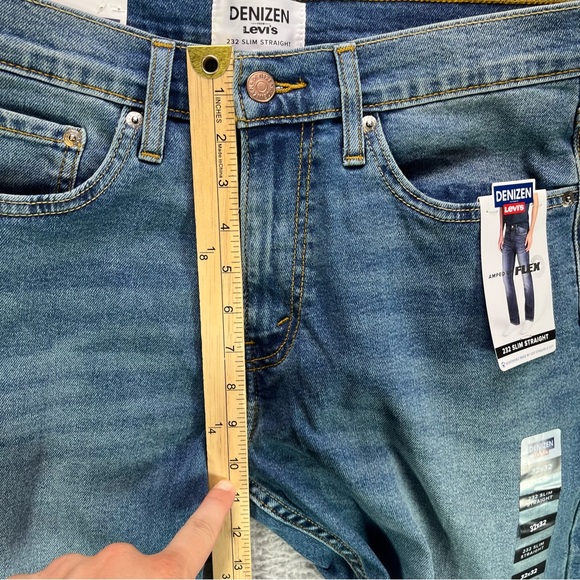 Levi's Denizen Blue 232 Slim Straight Jeans with Vintage Wash - Picture 9 of 13